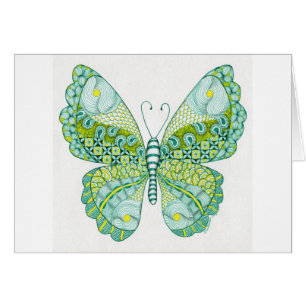 Mariposa verde y amarilla