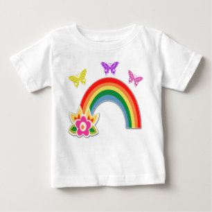 Mariposa y camiseta arco iris para Chicas pequeños