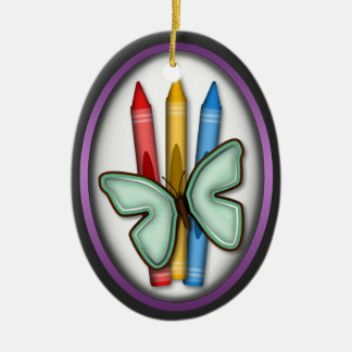 Mariposa y creyones - regalo para el ornamento del