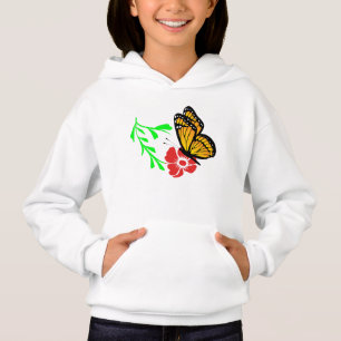 Mariposa y florecimiento en armonía