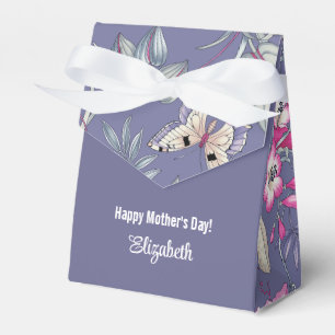 Mariposa y flores Diseño Favor / Cajas de regalo
