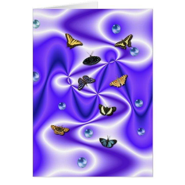 Mariposa y Perlas en seda morada (Frente)