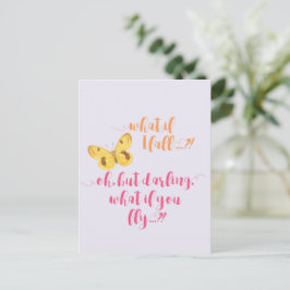 Mariposa ¿Y si me caigo? - postal Inspiradora