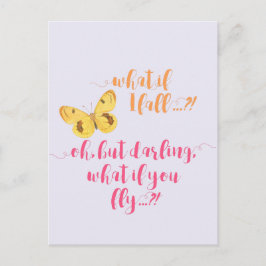 Mariposa ¿Y si me caigo? - postal Inspiradora