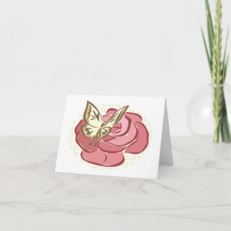 Mariposa y subió - tarjeta de nota