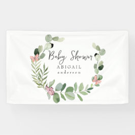 Mariposas alrededor de la pancarta de Baby Shower