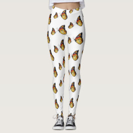 Mariposas amarillas Personalizados de arte Legging
