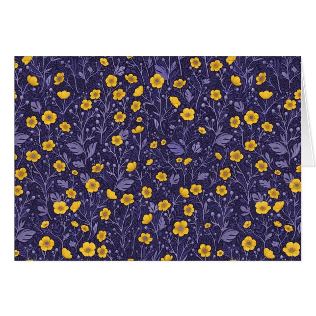 Mariposas, amarillas y violetas (Anverso (Horizontal))