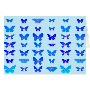 Mariposas, añil, fondo azul celeste