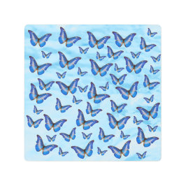 Mariposas azules arte Metalizado
