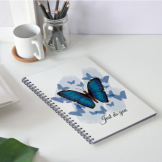 Mariposas azules - Cuaderno clásico