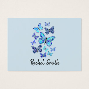 Mariposas azules en puntos