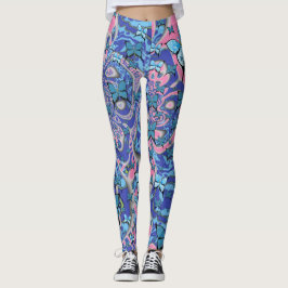 Mariposas azules Psychedelic Dream Leggings