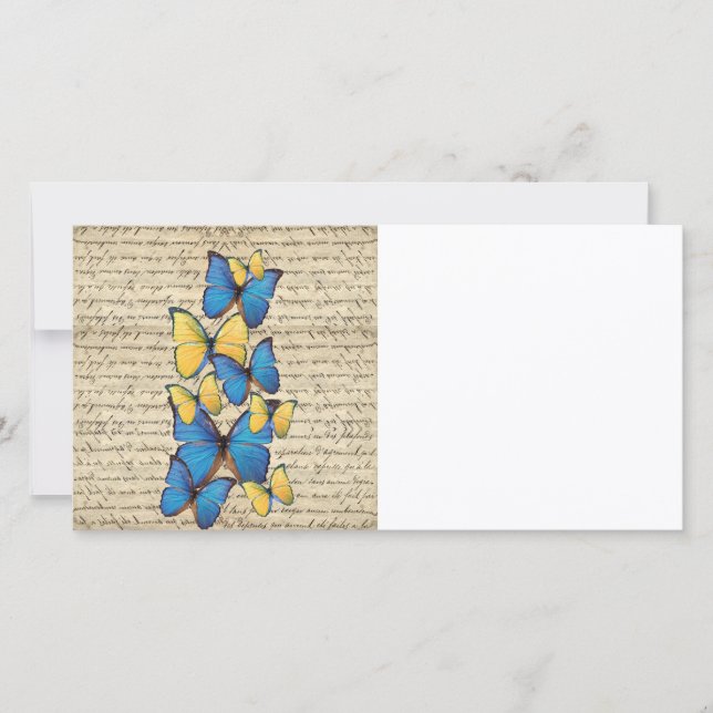 Mariposas azules y amarillas (Anverso)