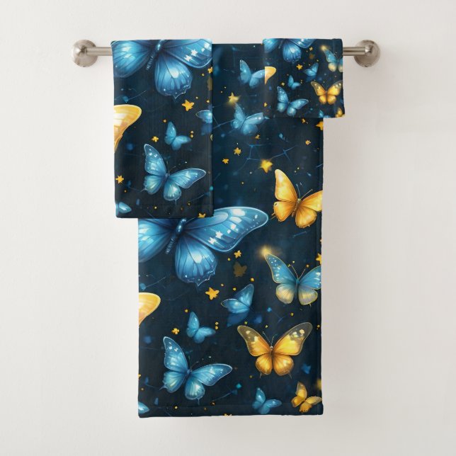 Mariposas Azules Y Amarillas Volando, (In situ)