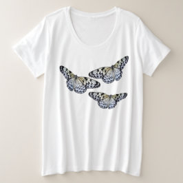 Mariposas blancas de tamaño superior Tee
