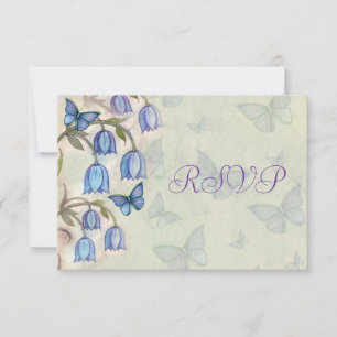 Mariposas Blue Bell Floral de Primavera Boda RSVP