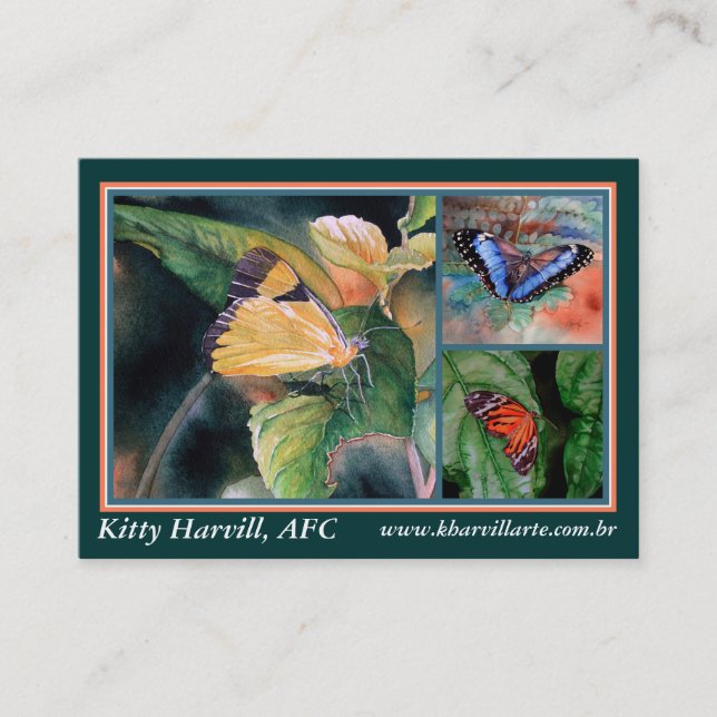 Mariposas brasileñas - tarjetas de visita (Anverso)