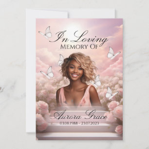 Mariposas celestiales - Tarjeta conmemorativa y po