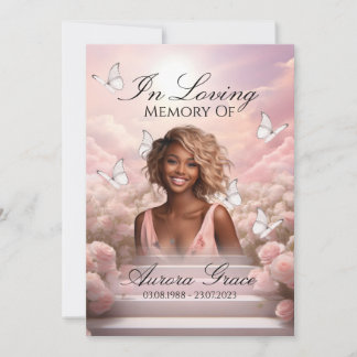 Mariposas celestiales - Tarjeta conmemorativa y po