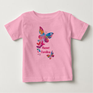 Mariposas coloridas camiseta personalizada