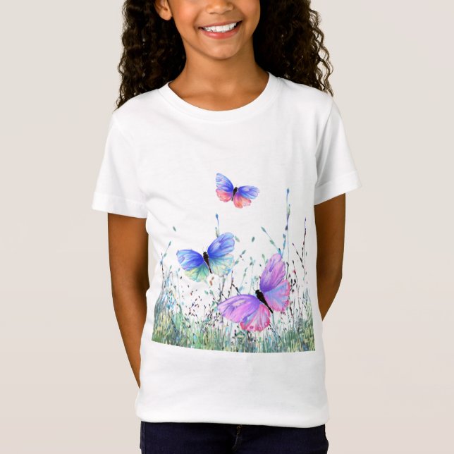 Mariposas Coloridas Volando Camiseta (Anverso)