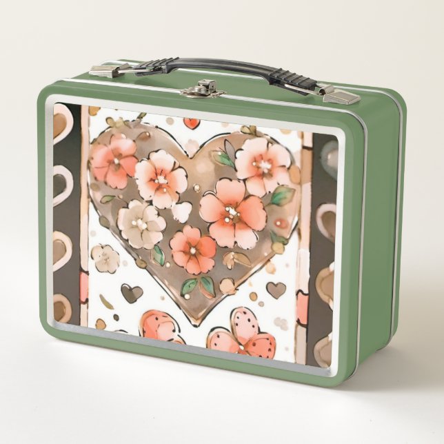 Mariposas, corazones y flores (Anverso)