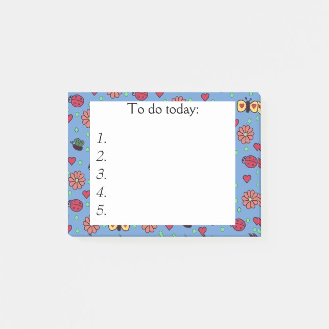 Mariposas, corazones y flores Publican notas (Anverso)