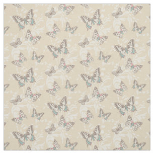 Mariposas de arte gráfico y tela de insecto damasq