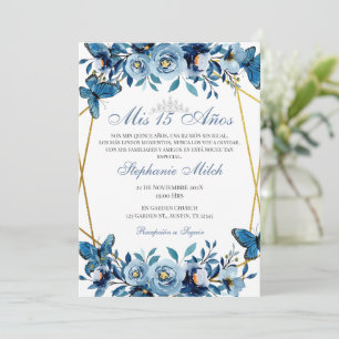 Mariposas de invitación floral de la Marina Quince