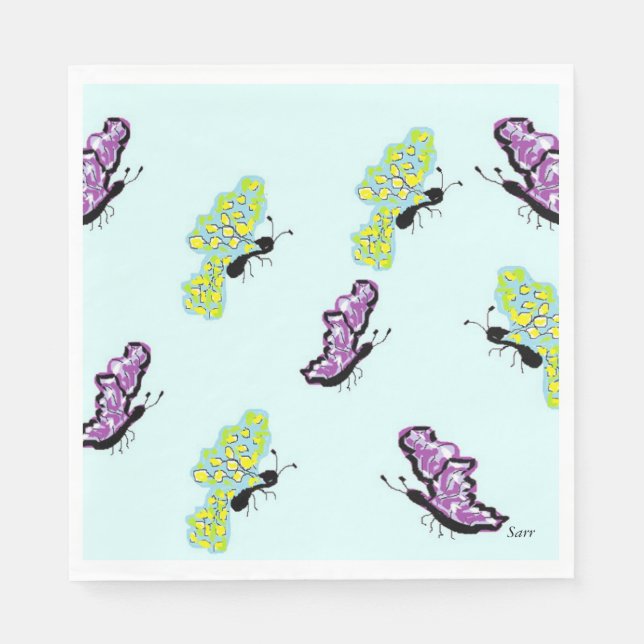Mariposas de la servilleta de papel (Anverso)