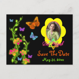 Mariposas de Neón FOTO Tarjeta Postal de Guardar l