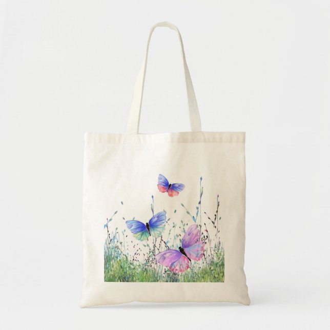 Mariposas de primavera volando en la bolsa de la n (Frente)