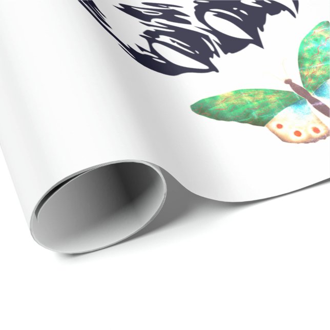 MARIPOSAS DE TIGRE DE PAPEL Y CORAZÓN (Esquina del rollo)