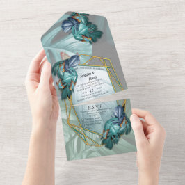 Mariposas del Paraíso Invitación de Boda Todo en U