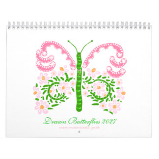 Mariposas Dibujadas Calendario 2027