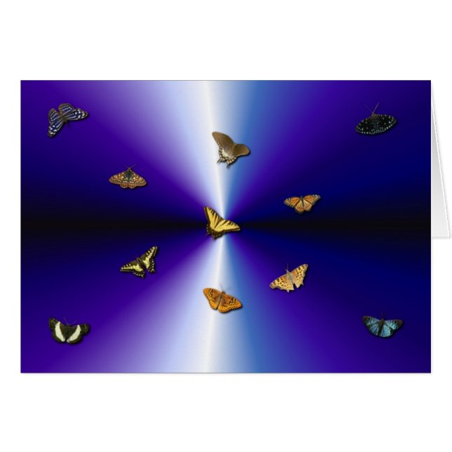 Mariposas en arco iris violeta (Anverso (Horizontal))