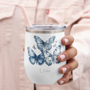 Mariposas en azul Delft, personalizable