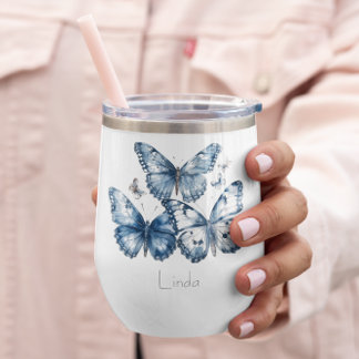 Mariposas en azul Delft, personalizable
