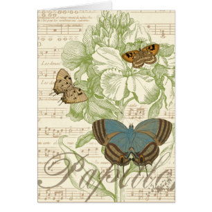 Mariposas en chapa con diseño floral
