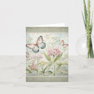 Mariposas En El Jardín Tarjeta De Notas Con Estilo