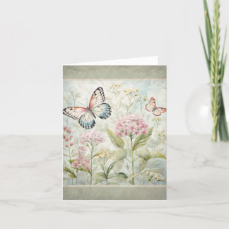 Mariposas En El Jardín Tarjeta De Notas Con Estilo