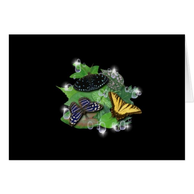 Mariposas en hojas (Anverso (Horizontal))