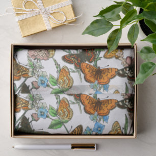 MARIPOSAS EN PAPEL DE TEJIDO NATURAL