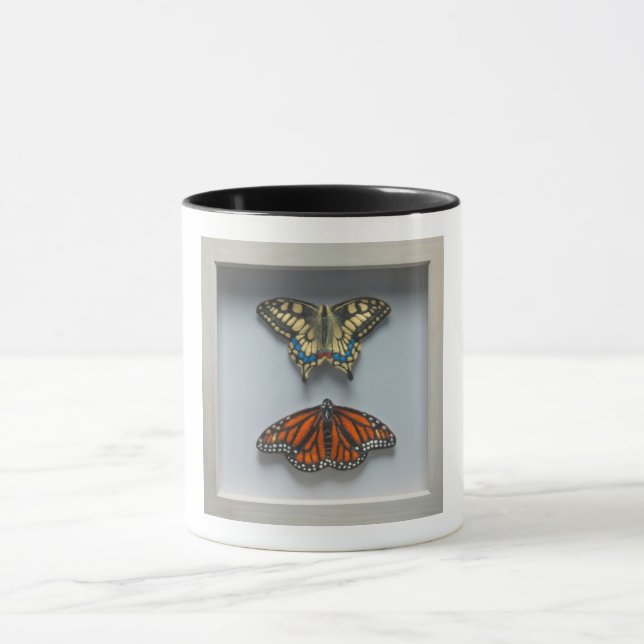 Mariposas "en taza de la entomología de un marco" (Centro)