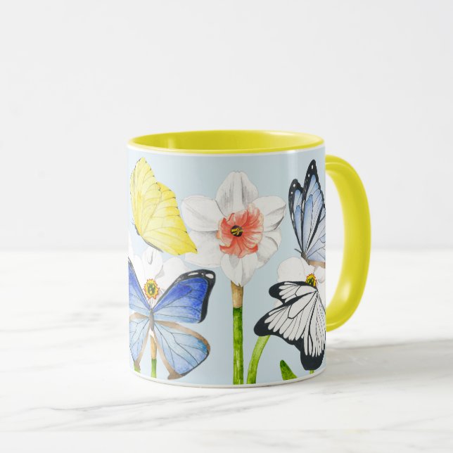 Mariposas en una taza de baño (Anverso derecho)