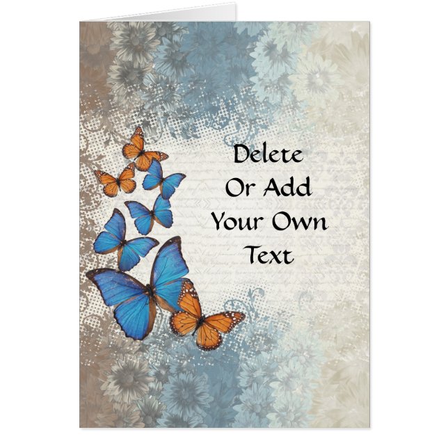 Mariposas florales azules (Frente)