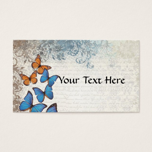Mariposas florales azules (Frente)