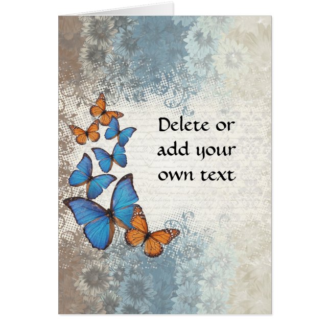 Mariposas florales azules (Frente)