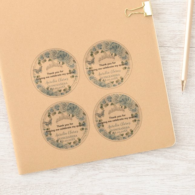 Mariposas Florales Bebés Pegatinas transparentes (Cuaderno)